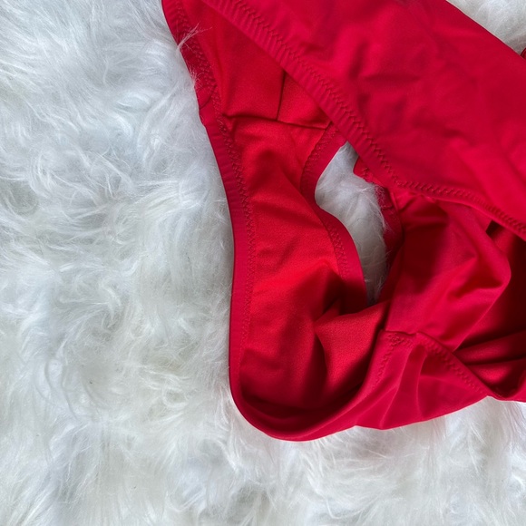 Red never worn size M one piece bikini. Great detail on sides! - Picture 3 of 4